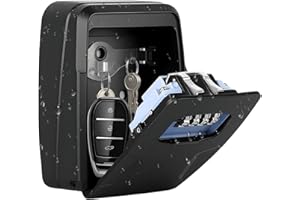 Diyife Wall Mount Lock Box, [10 Keys Capacity] Key Box for Outdoor, Rugged 4-Digit Combination Outdoor Lock Storage for Home,