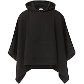 MV Sport Women's Sweatshirt Blanket Poncho Hoodie/Cozy Fleece Pullover Ponchos/Warm Hooded Cape for Women