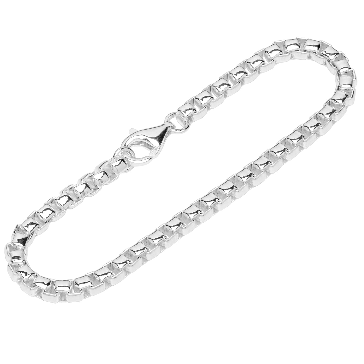 NKlaus bracelet 925 Sterling Silver 19cm oval Venetian chain ladies designer bracelet 12502