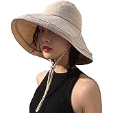 DRIONO Wide Brim Bucket Hat - UPF50+ Protection Travel Beach Sun Hat with Semi-Rigid Adjustable Foldable Brim