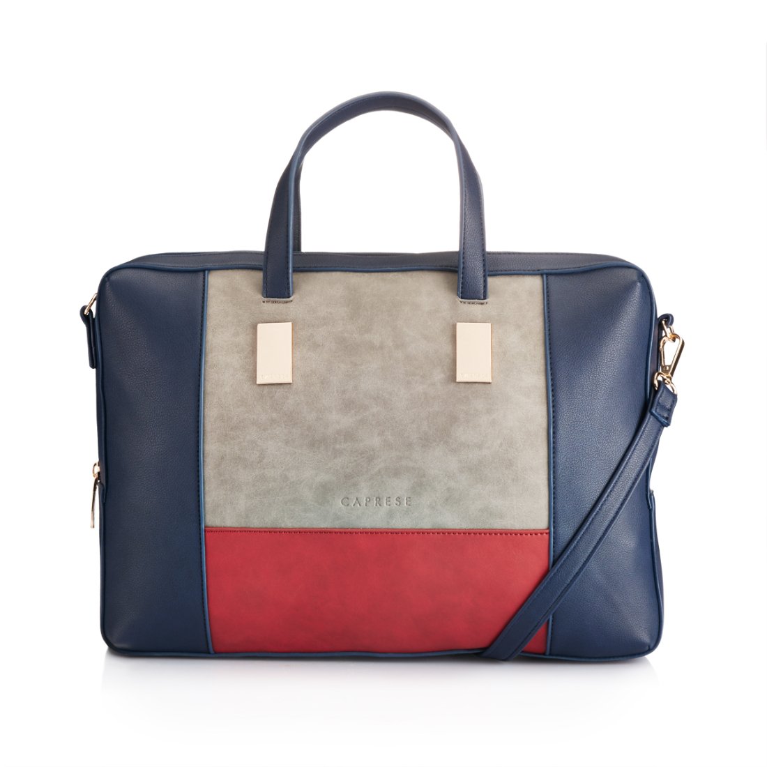 caprese shirine women's satchel (navy, grey and red) ()