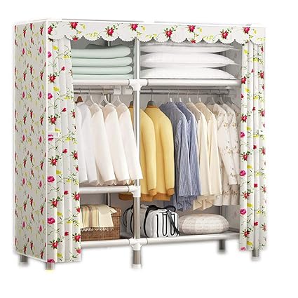 Folding Storage Assembly Simple Fabric Solid Wood 5 Children S