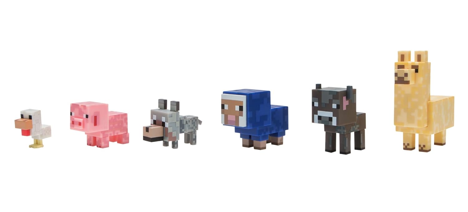 Minecraft Figurine Articulées 7Cm Pack de 6 Bébés Animaux Amazon