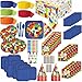 Lego Theme Birthday Party Supplies for 8: Plates, Cups, Napkins, Tablecloth, Cutlery, Streamers, Candles, Loot Bags, Birthday Hats