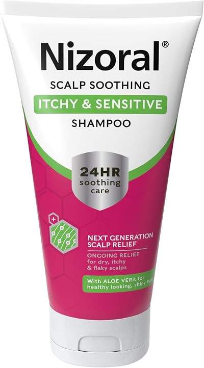 Nizoral Scalp Soothing Itchy Sensitive Shampoo 24H Relief Dry Flaky 200ml Aloe