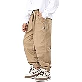 MINI PANDA Boys Stretch Pull On Jogger Pants,Twill Chino Pants for Kids