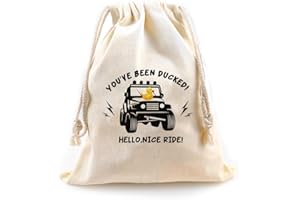 LANBAIHE You've Been Ducked | Duck Duck bag | Rubber Duck Drawstring Bag | Reusable Rubber Duck Bag | 13 x 10 inches | Great Gift for Any Rubber Duck L421