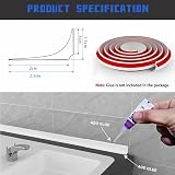 Zayejod 2M Silicone Shower Tray Sealing Strip Beading Gap Cover 2.5cm view 2
