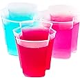 EZ-SQUEEZE 100 Pack Jello Shot Cups without Lids - Patented Squeezable 2oz Jello Cups - Premium Plastic Shot Cups - Reusable Jello Shot Containers for Halloween, Wedding, Parties (Lids NOT Included)