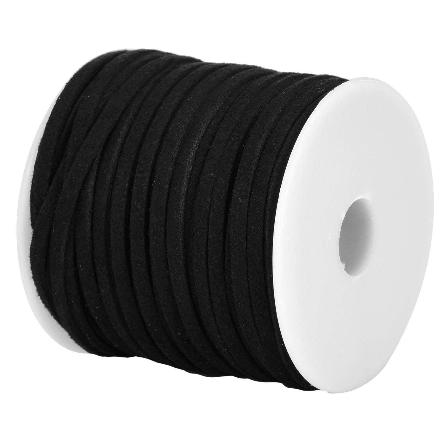 DonDon Velour Ribbon 0.12 inch (3 mm) DIY - 32.81 yd (30 m) roll - Black
