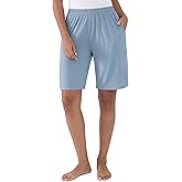 Joyaria Women Bamboo Viscose Bermuda Pajama Shorts Knee length Sleep Shorts with Pocket