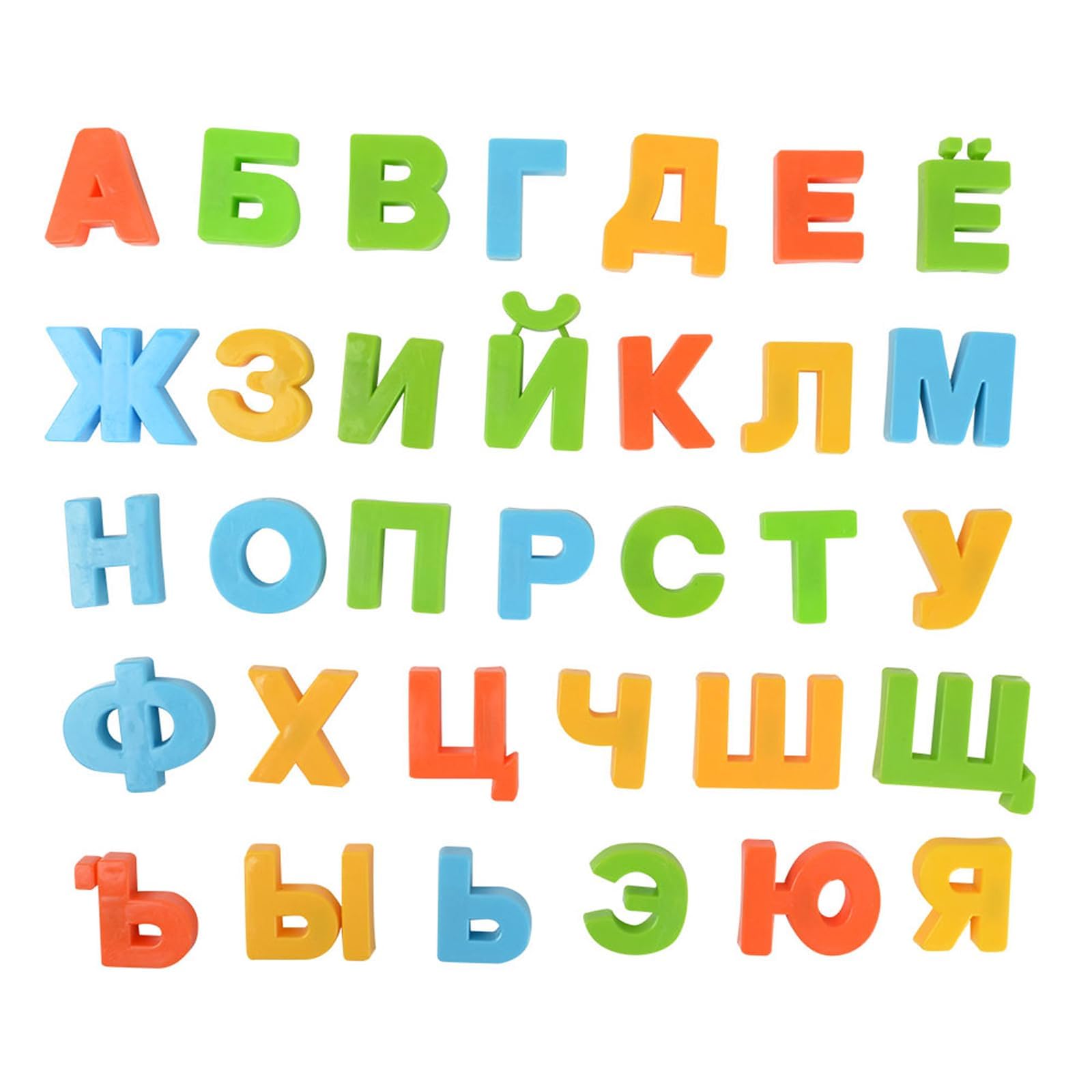BOHS Russian Magnetic Alphabet Letters - Play on Fridge Magnets, White Board,Table - Educational Learning Toy for Kids,33 Letters