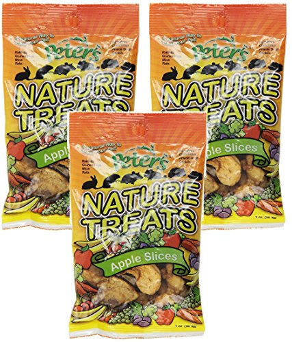 (3 Pack) Peters Apple Slices Small Animal Nature Treats, 1 Ounce Per Bag