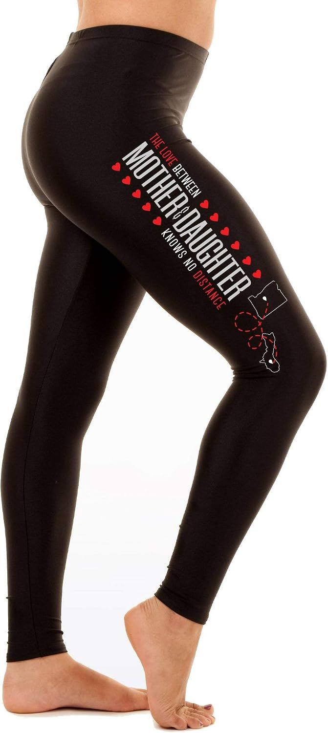 Mother Day Leggings Women Oregon OR Guam GU The Love Between Mother  \u0026Daughter Knows no Distance Women foretadrenaline.com
