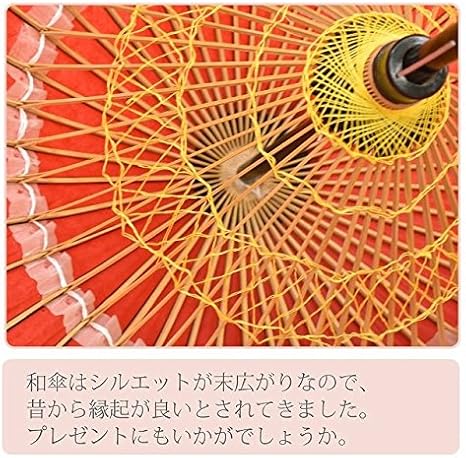 Amazon 蛇の目傘 羽二重 和傘 番傘 雨傘 絹 和装 防水 無地 赤 46本 丈夫 大き目 プレゼント Sin4974 Kima50 和装小物 通販