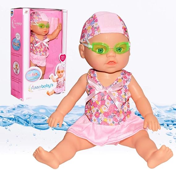 Calmson Electric Swimming Doll for Bath Time, Baby Doll Waterproof Pool