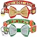 Blueberry Pet Pack of 2 Cat Collars, Holiday Fun Celebration Finale Adjustable Breakaway Cat Collar with Bow Tie & Bell, Neck 9