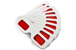 Othmro Red-Red 3D GlassesCarboard Frame White Resin Lens 3D Movie Game-Extra Upgrade Style 20pcs