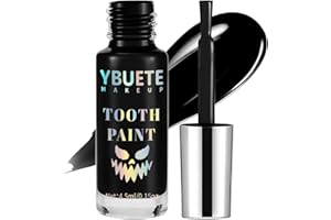 YBUETE Halloween Black Tooth Paint, Temporary Black Teeth Paint for Cosplay, Safe,Quick Dry Realistic, Special Effects Makeup for Theater,Halloween Clown Skeleton Zombie Vampire Costume Makeup