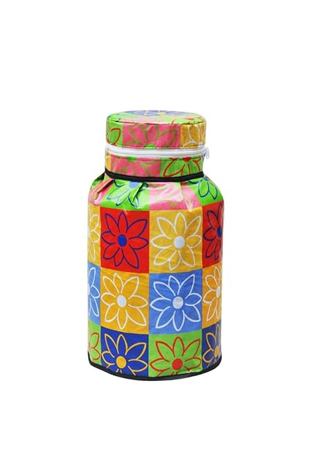 HOMEBEST PVC Fabric Gas Cylinder Cover LPG Cylinder Cover, (Size :-25 x 21inch), Multicolor