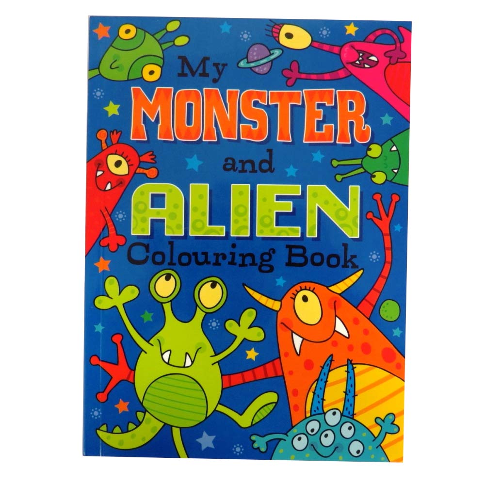 My Monster and Alien, Childrens Colouring Book, 72 Pages, Size 270mm x 197mm