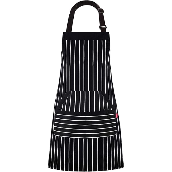 Professional White Apron For Men & Women - Unisex Adult Chef Apron With 2 Pockets For Cooking, Baking, Kitchen, Painting, Crafts, Parties (Durable & Stylish
