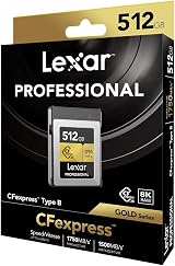 Lexar Professional 512GB CFexpress Type B Gold Series Card 1750MB/s Read view 4