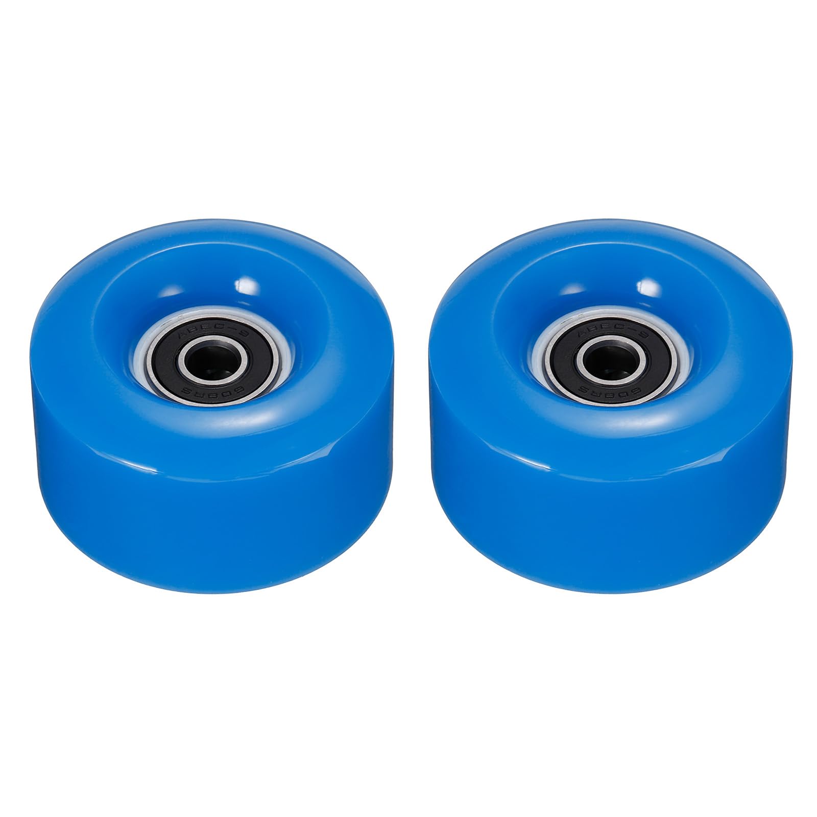 M METERXITY 2 Pack Roller Skate Wheels - Quad Skates Accessories with Bearings, Durable Wear-Resistant PU Wheels, Apply to Skating (32 x 58mm, Blue)