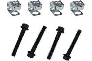 Vntebozd Exhaust Manifold Flange Bolts U Nuts Hardware Kit Compatible with Dodge Dakota 2004-2010 Ram 1500 2500 3500 4500 5500 2011-2024 Jeep Wrangler 2007-2012 Replace 03442 6036734AA 6036684AA