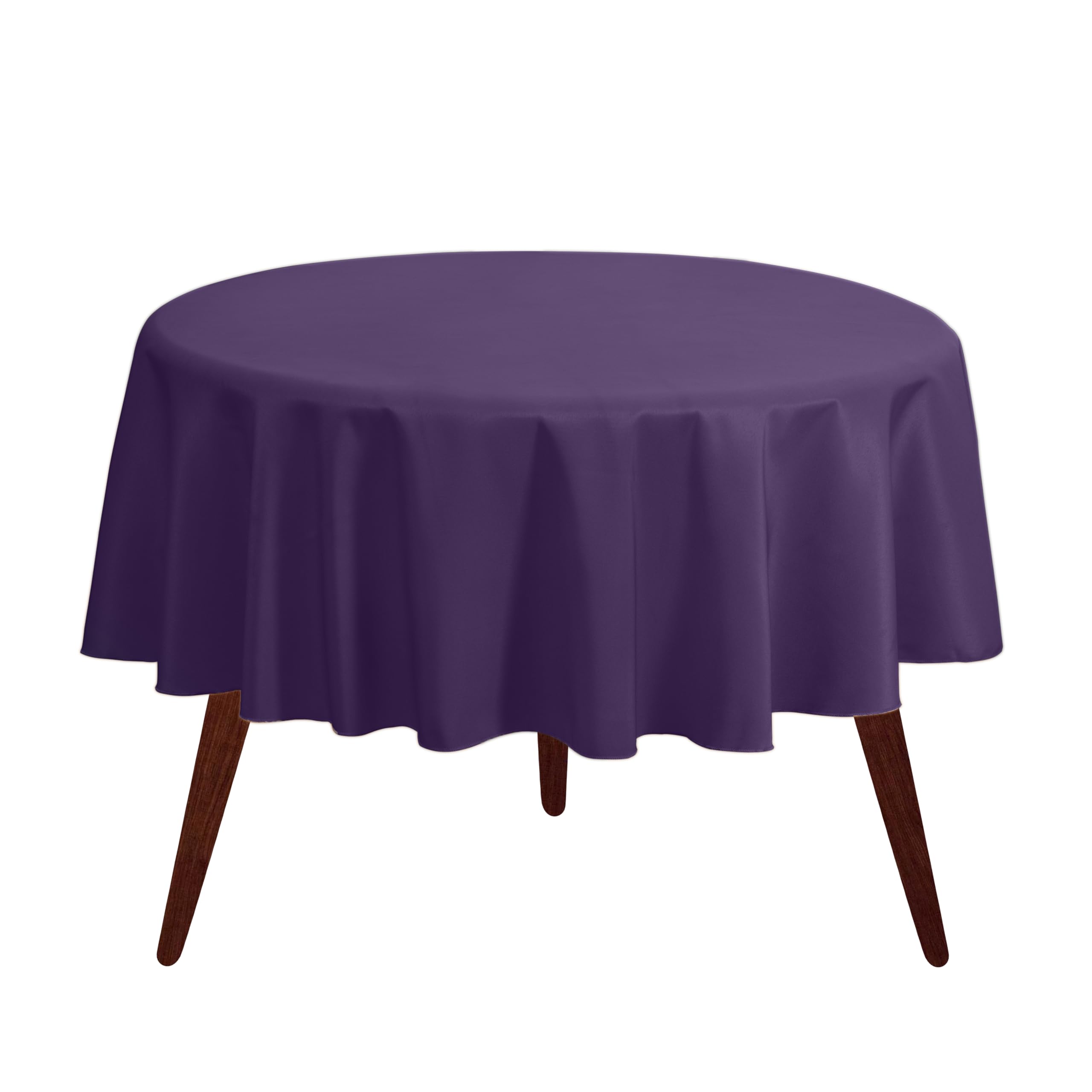Gee Di Moda Tablecloth - 70" Inch Round Tablecloths for Circular Table Cover in Purple Washable Polyester - Great for Buffet Table, Parties, Holiday Dinner & More — image 1