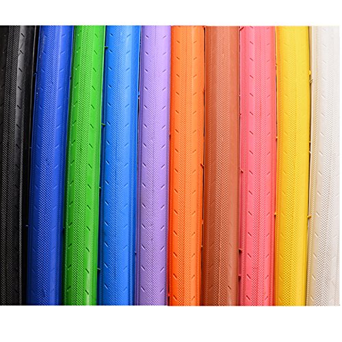 ZZ Lighting Creative Bicycle Tyre 700X23C Colored Tires for Single Speed Fixie Road Track Bike Fixed Gear Bike (Green)