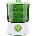 Bean Sprouts Machine, Seed Sprouter Kits, LED Display Time, Intelligent Automatic Bean Sprouts Maker, 3 Layers Function Large Capacity Seed Grow, Also for Radish, Alfalfa, Wheatgrass, Broccoli Sprouts