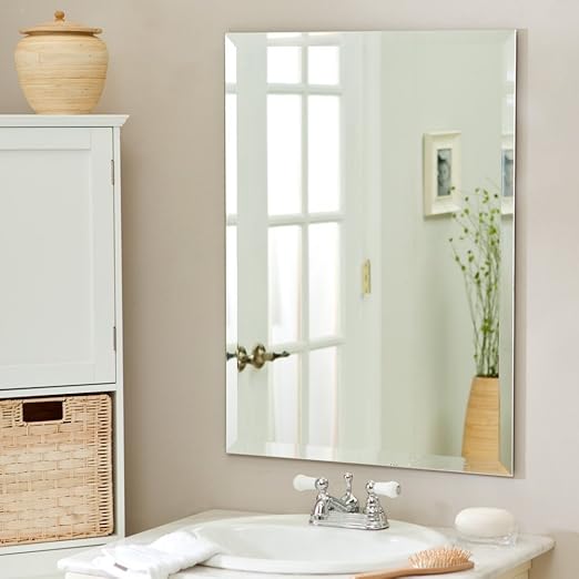 Amazon Com Decor Wonderland Frameless Square Bevel Mirror Home