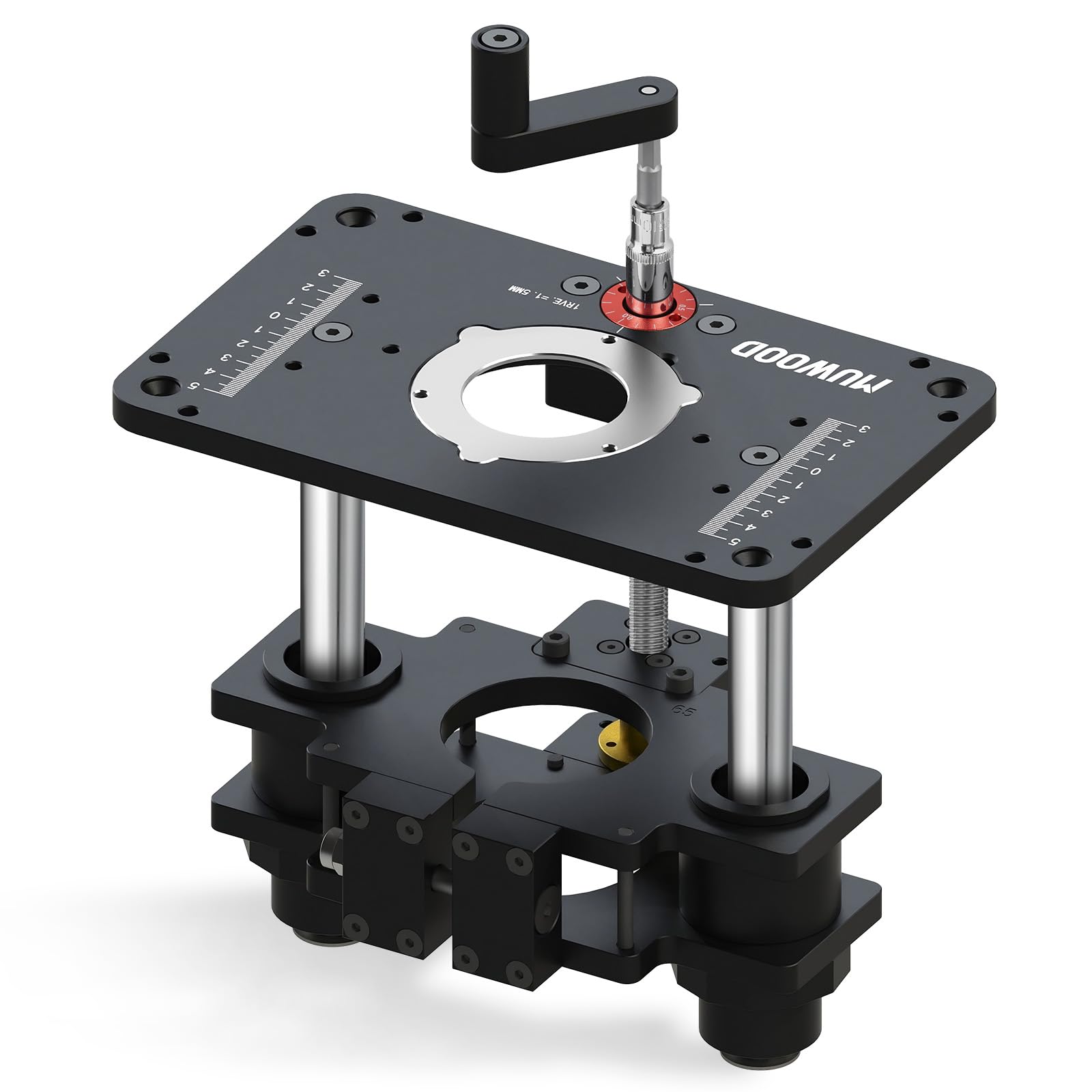 Photo 1 of MUWOOD Router Lift, Precision Router Table Lift System, Durable Router Table Insert Plate, Router Lifts for Woodworking