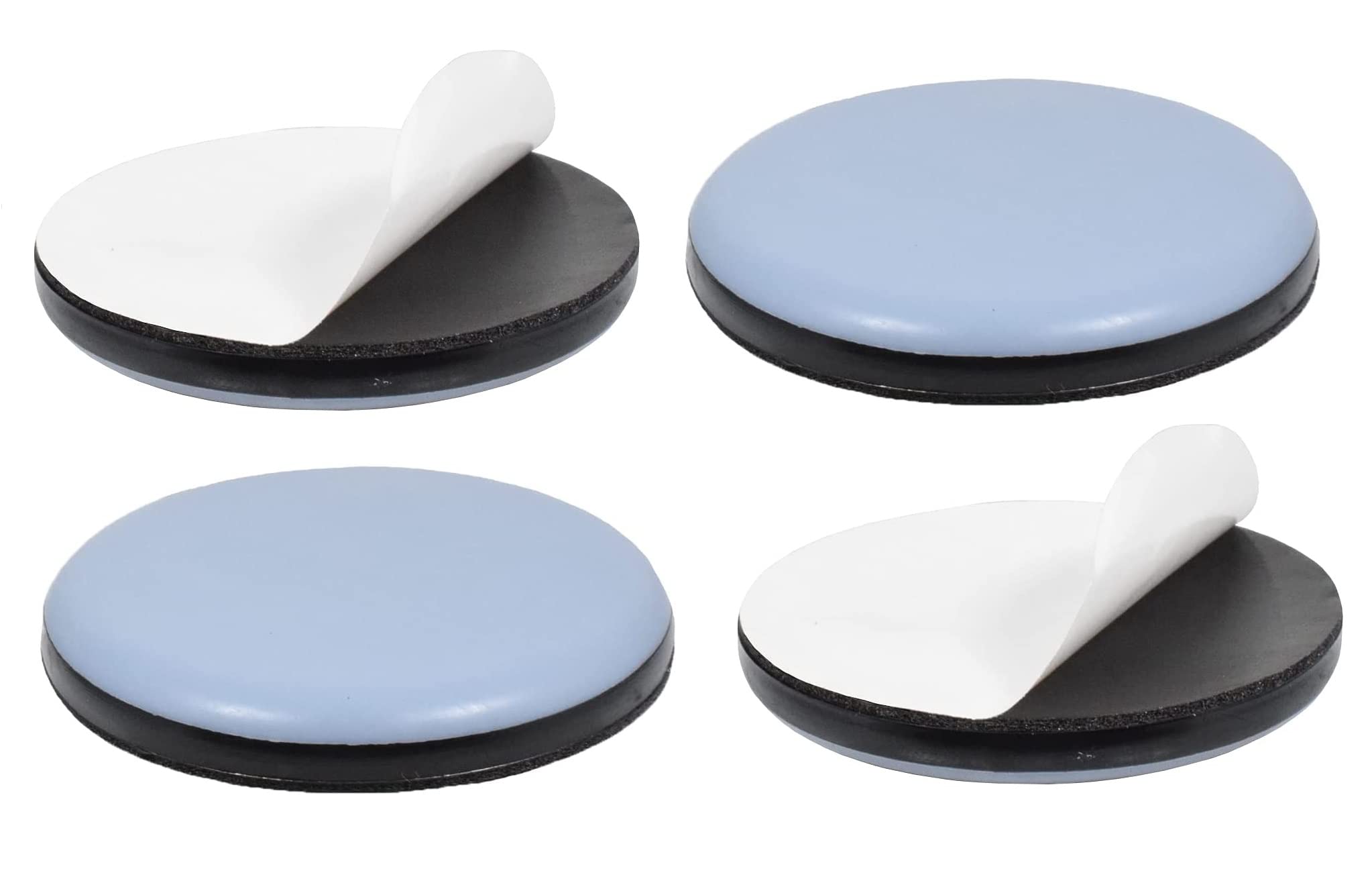 Merriway® BH01785 (4 Pcs) Low Friction PTFE Easy Gliders Sliders for Furniture and Appliances, 50mm (2 inch) - Pack of 4 Pieces