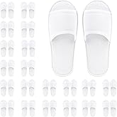 Frcctre 15-20 Pairs Disposable Slippers, Non-Slip Disposable Women Spa Slippers Portable Indoor Slipper for Guests Hotel Home Travel Wedding Salon, Individually Wrapped