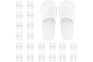 Frcctre 15-20 Pairs Disposable Slippers, Non-Slip Disposable Spa Slippers Portable Indoor Slipper for Guests Hotel Home Travel Wedding Salon, Individually Wrapped