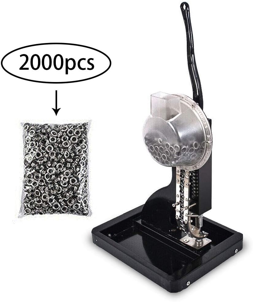 Eyelet Semi-Automatic Grommet Machine with 2,000Pcs #2 Grommets，10mm Grommets