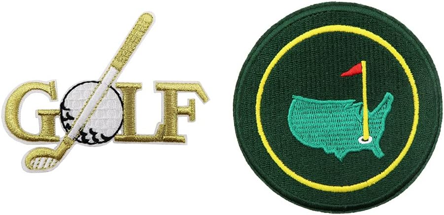 Mixed Media - Golf Embroidered Iron On Patches Golf Shirt Bag Hats DIY