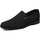 HEEZ Men's Tuxedo Shoes Slip On Dress Loafers Black Formal Dress Shoes | Shiny Patent Leather Upper, Non Slip Comfortable, Wedding Prom Party Business Office