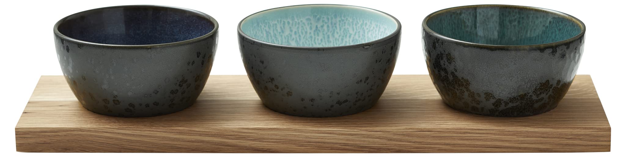 BITZ 821098 Bowl Set of Bowls Round Ceramic Black 3 Pieces – Bowls (Set of Bowls, Round, Ceramic, Black, 220 °C, 12 cm)