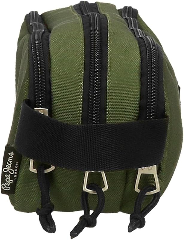 Aris Federmäppchen, dreifach, Grün, 22 x 10 x 9 cm, Polyester, grün, Dreifach-Etui