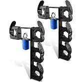 Upgraded Dual UTV Cargo Bed Tool Holder Fits for Polaris Ranger &amp; General | 4 Position Tool Carrier Mounting Kit, Shovel Holder Fits All UTV Round Bed Anchor Holes, No Drilling