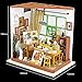 Rolife Wooden Dollhouse Miniature Kit with Led Light and Accessories- Diy Mini House Kit Crafts-3d Wooden Model Building Set-Best Birthday Mothers day Gifts for Boys & Girls (03 Studio)