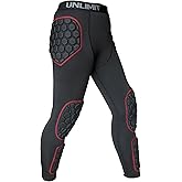 Unlimit Youth Soccer Goalie Pants with Hip, Knee &amp; Shin Padding &ndash; Goalkeeper Compression Pants for Training &amp; Matches