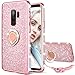 Maxdara Galaxy S9 Plus Case, Galaxy S9 Plus Glitter Case Sparkle Shiny Bling Diamond Rhinestone Bumper Girls Women Case Ring Holder Grip Stand Case Cover for Galaxy S9 Plus 6.2 inches (Rosegold)