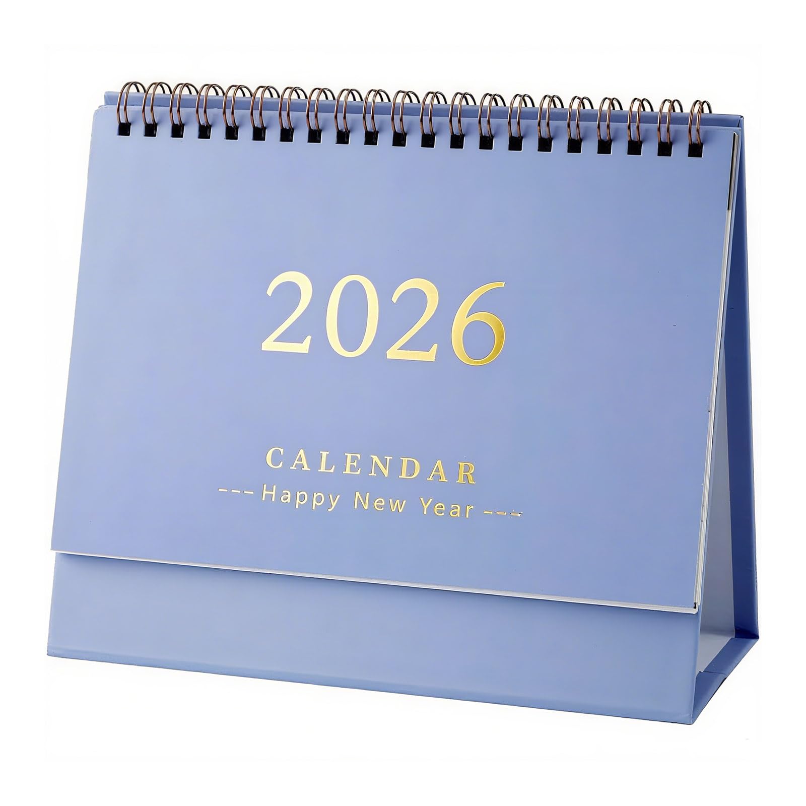 AOKWAWALIY 2026 Desk Calendar Standing Flip Desktop Calendar Stand up Desk Calendar 7.4x6.4 Inch with Twin-Wire Binding