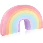 Chunful Rainbow Pillow Plush Arch Cushion,Macaron Colors,1 Pcs | Soft Stuffed for Girls Room, Cute Cushion for Bed Chair Home Decoration, 13.8x8.7x4 in Arch Decor, Christmas Lovely Gift
