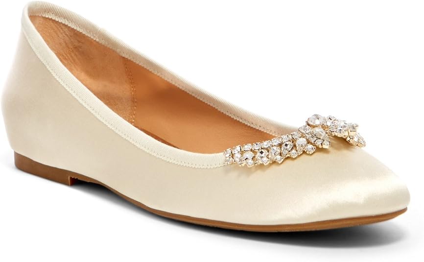 badgley mischka embellished flats