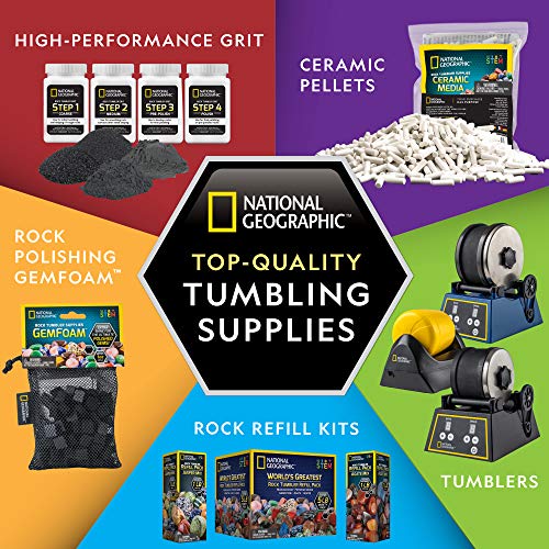 NATIONAL GEOGRAPHIC Rock Tumbler Grit Rock Polishing Grit Media